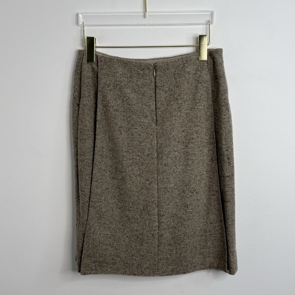 CHANEL Pencil Skirt Beige Knee Length Size 38 100% Cashmere Designer Classic - Picture 8 of 13